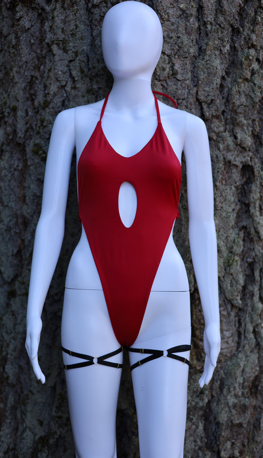 Black Criss-Cross Leg Garter Set