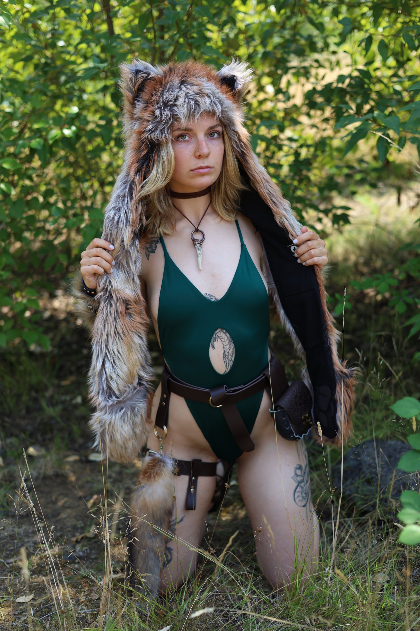 Green Cheeked Up Rave Bodysuit - Styled