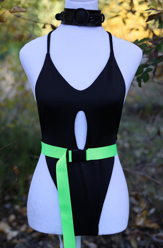 Neon Green Rave Belt Front