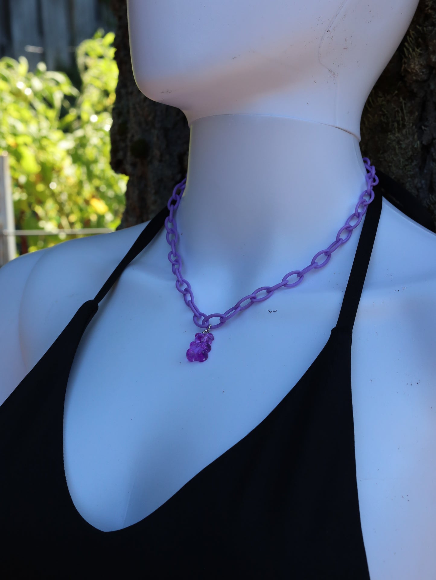 Purple Gummy Bear Necklace
