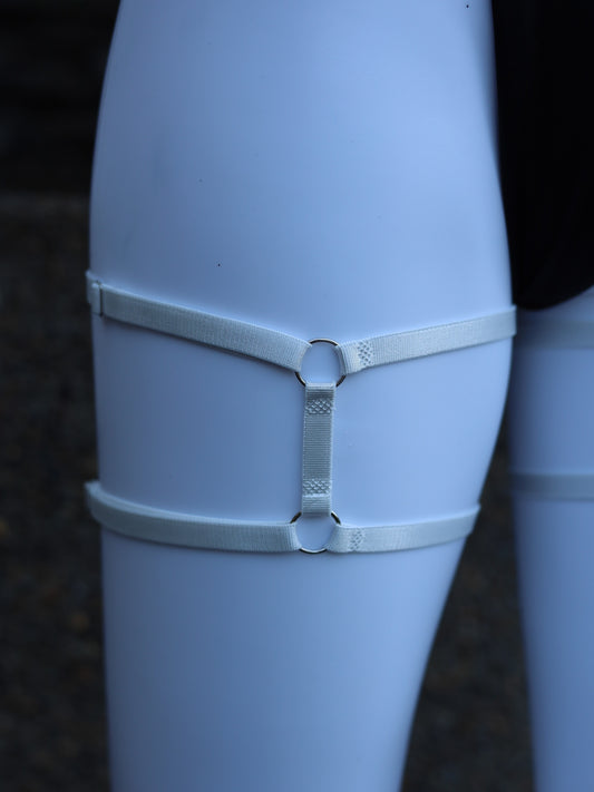 White Leg Garter Set
