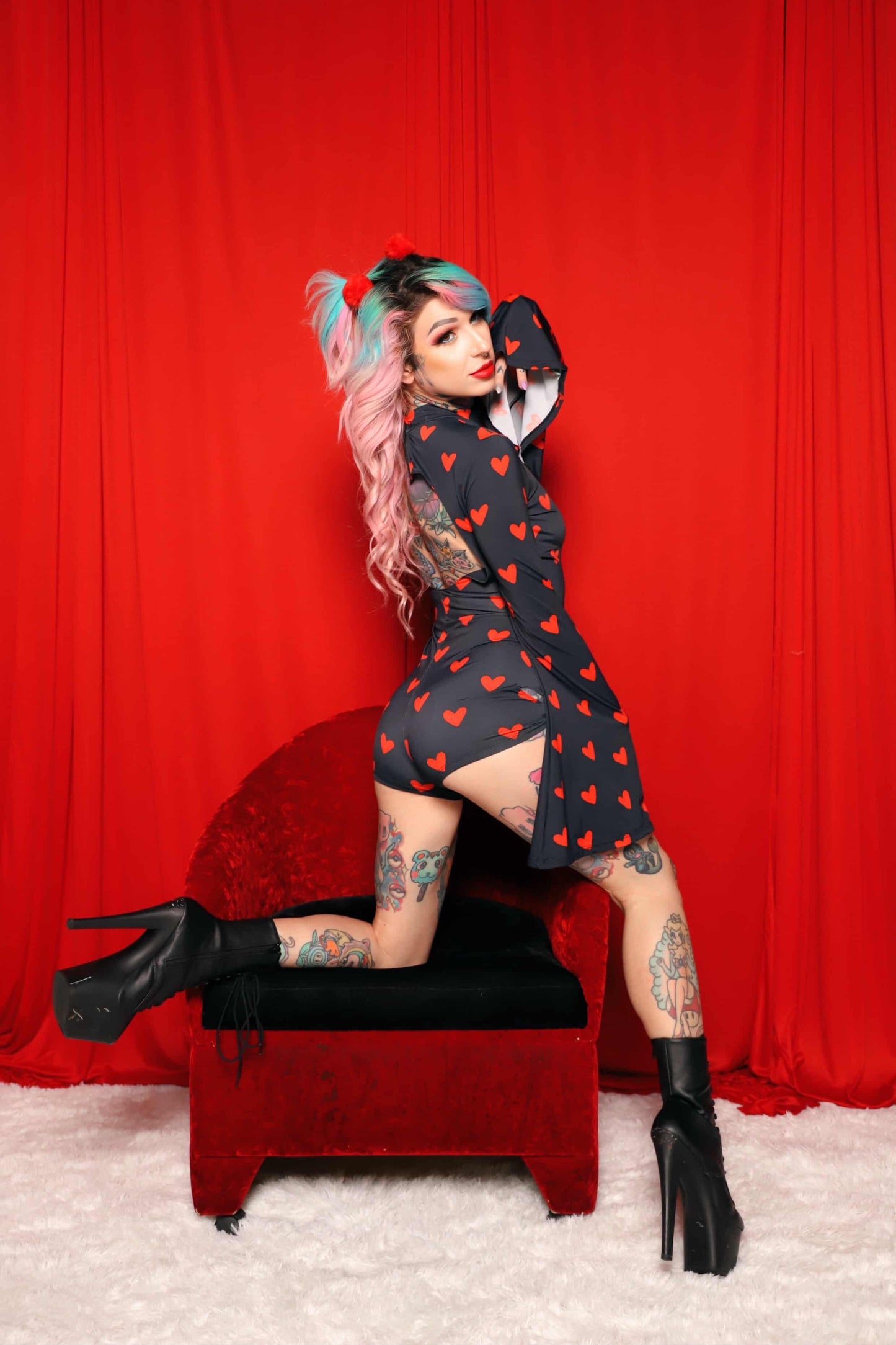 Heart Cutout Bodysuit