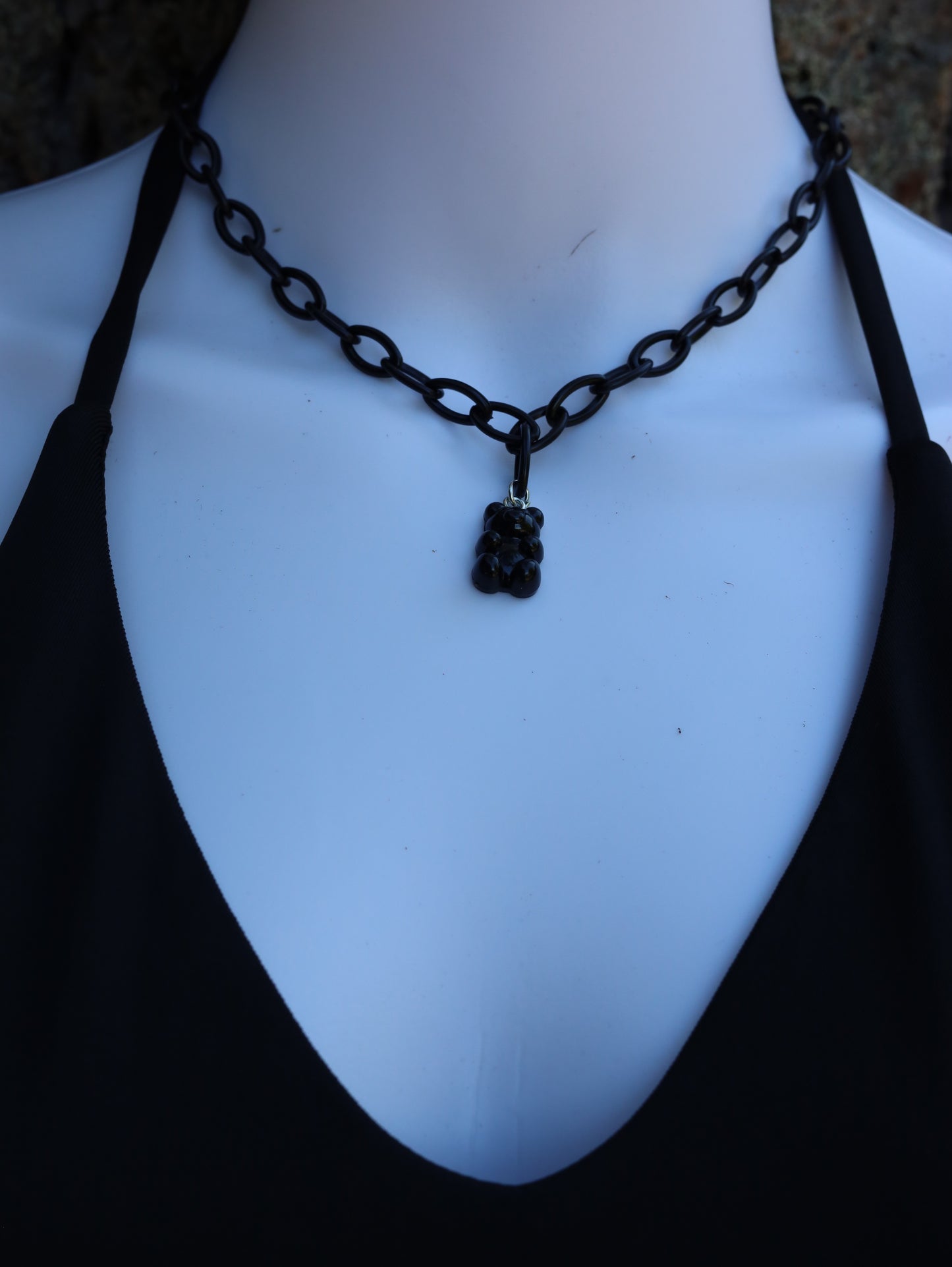 Black Gummy Bear Necklace