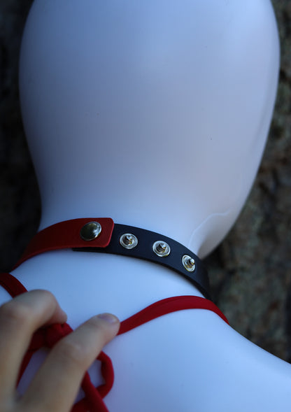 Black & Red Heart Choker