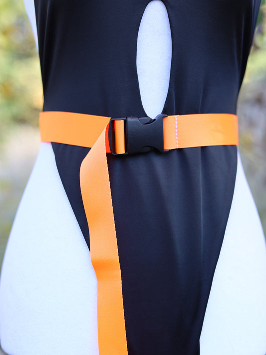 Neon Orange Rave Belt Detail
