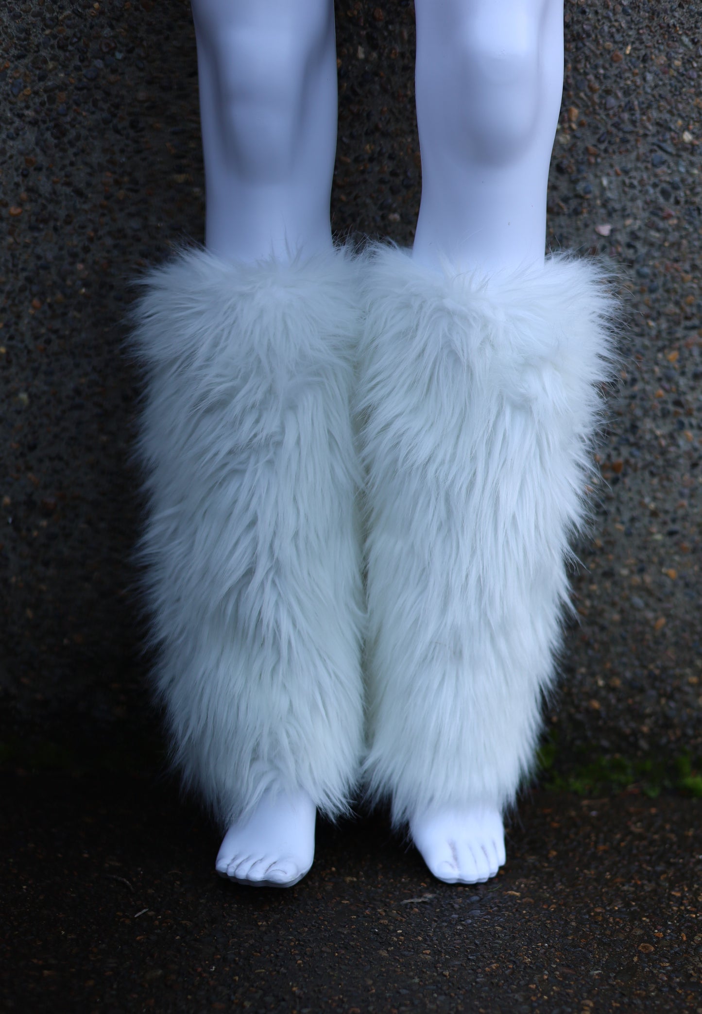 White Fluffy Leg Warmers