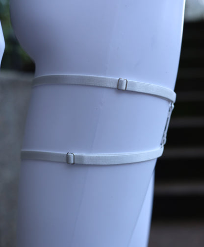 White Leg Garter Set